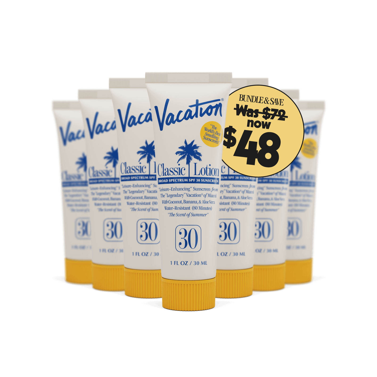 Mini Classic SPF 50 Sunscreen Spray 6-Pack | Vacation®