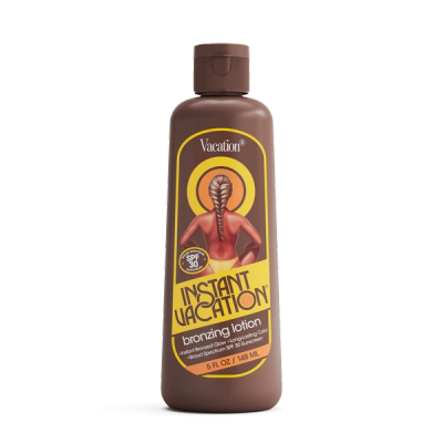 a brown bottle of instant vacation bronzing lotion