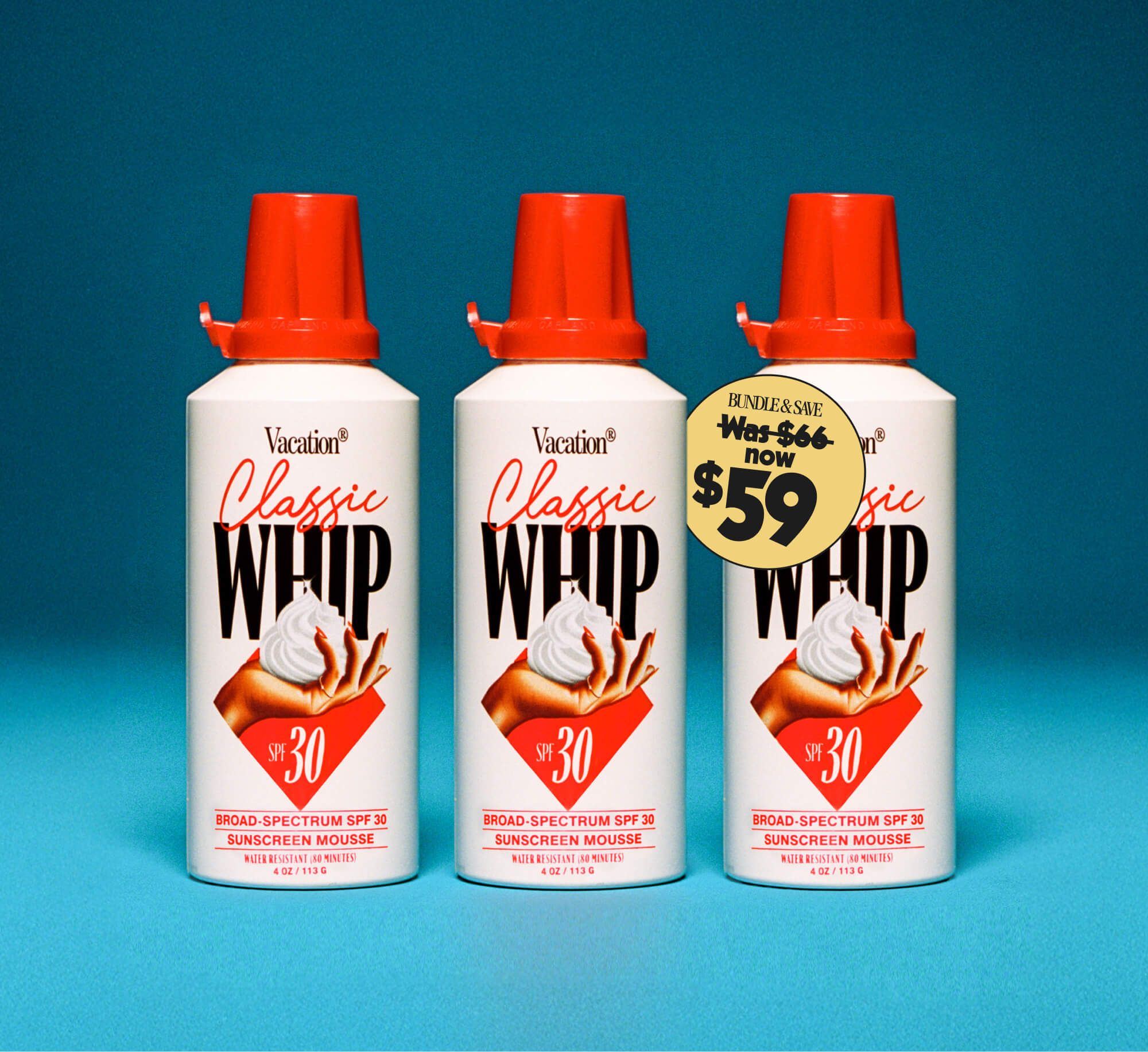 Vacation® Classic Whip (Pack of 3) | SPF 30 Sunscreen