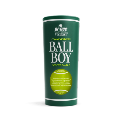 a green ball boy scented candle