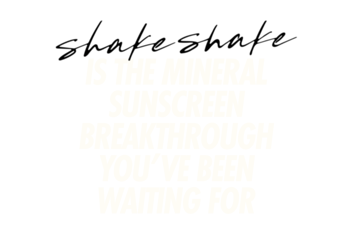 a black background with white text that says `` is the mineral sunscreen breakthrough you 've been waiting for ''