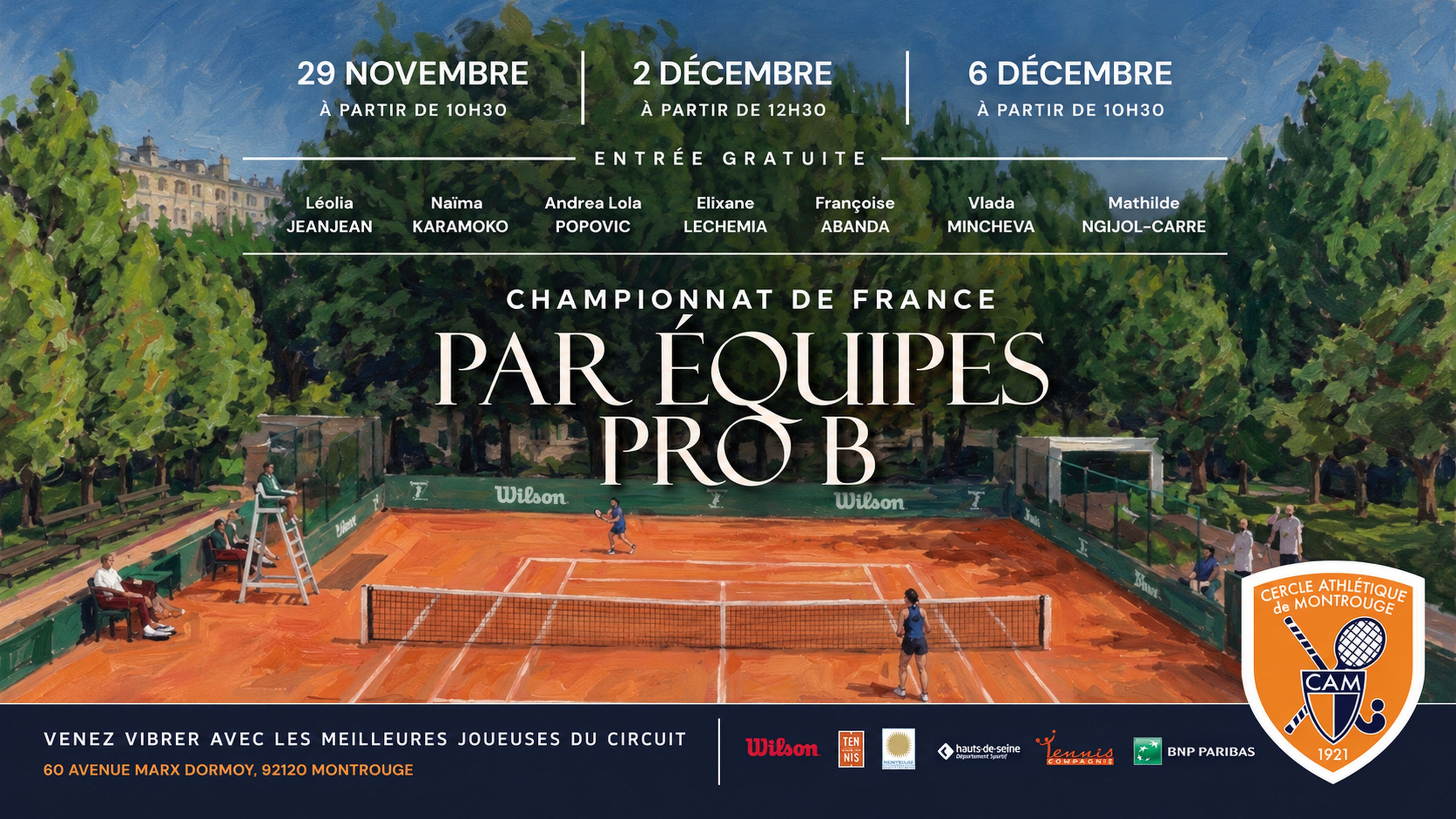 🎾 La Pro B arrive au CAM !