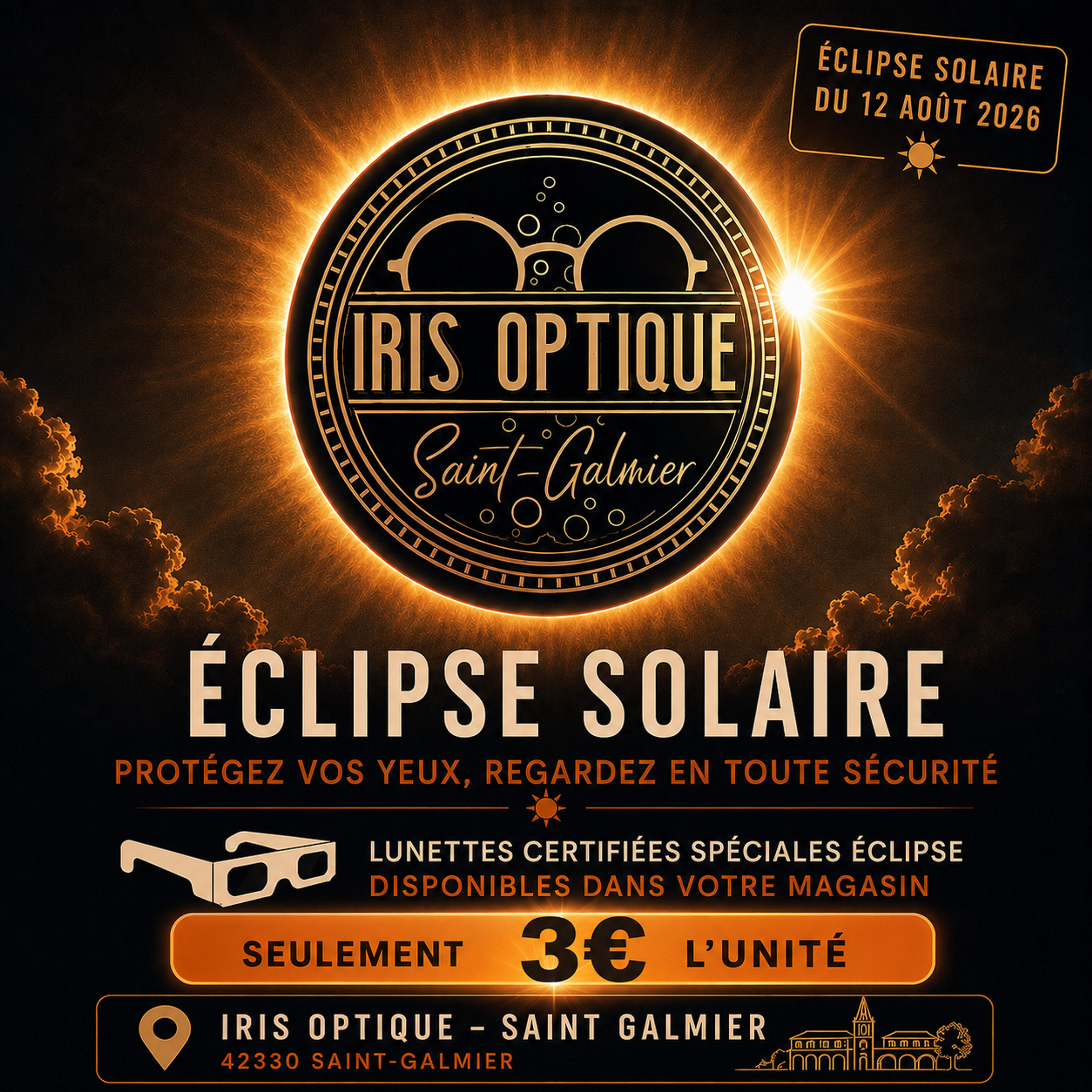 🌘 Éclipse solaire du 12 août 2026