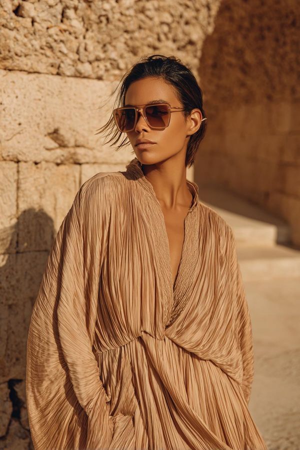 Woman in elegant summer outfit look 2