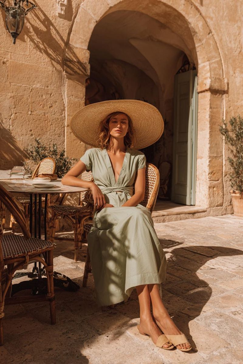 Woman in elegant summer outfit look 2