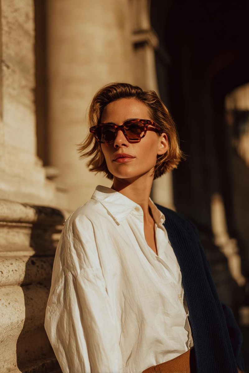 Woman in elegant summer outfit look 4