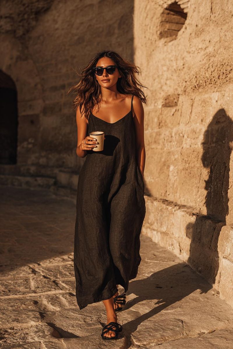 Woman in elegant summer outfit look 4