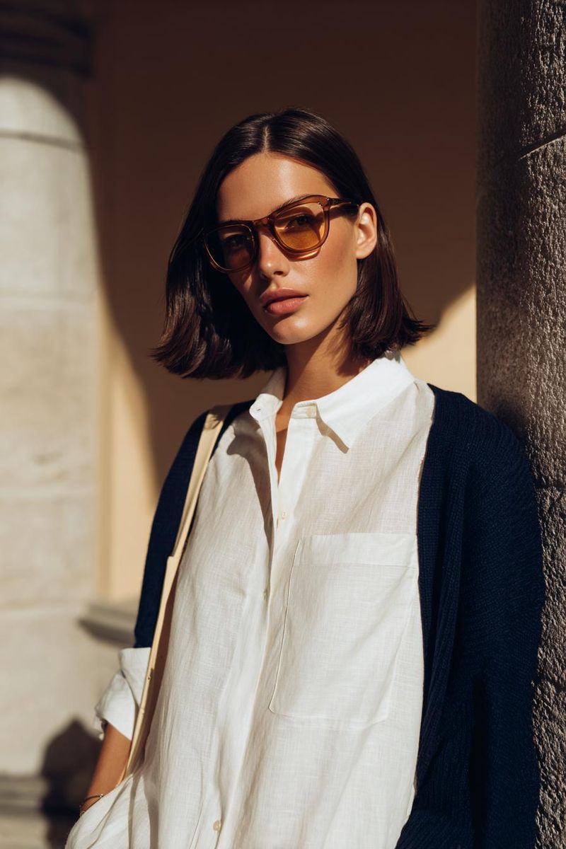 Woman in elegant summer outfit look 2