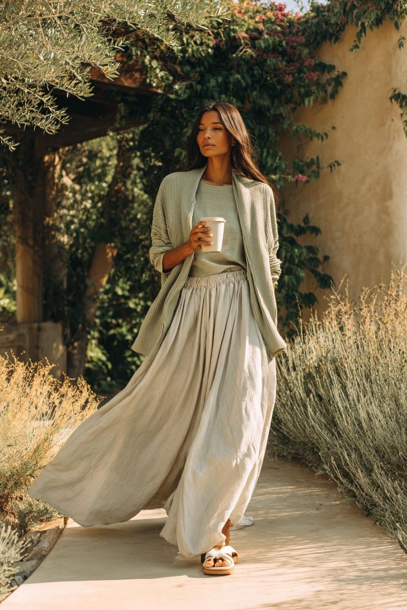 Woman in elegant summer outfit look 4