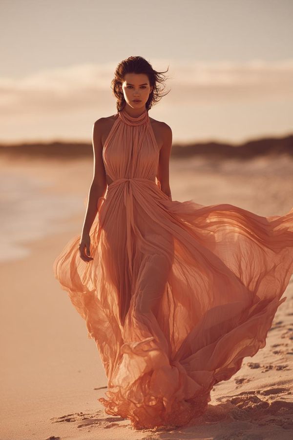 Woman in elegant summer outfit look 3