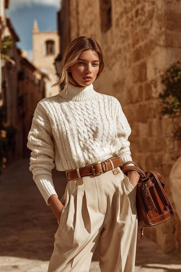 Woman in elegant summer outfit look 2