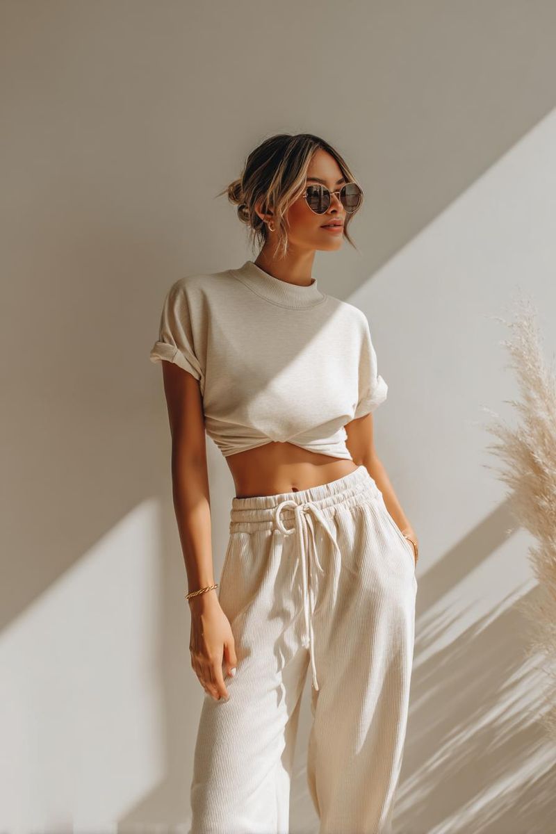 Woman in elegant summer outfit look 4