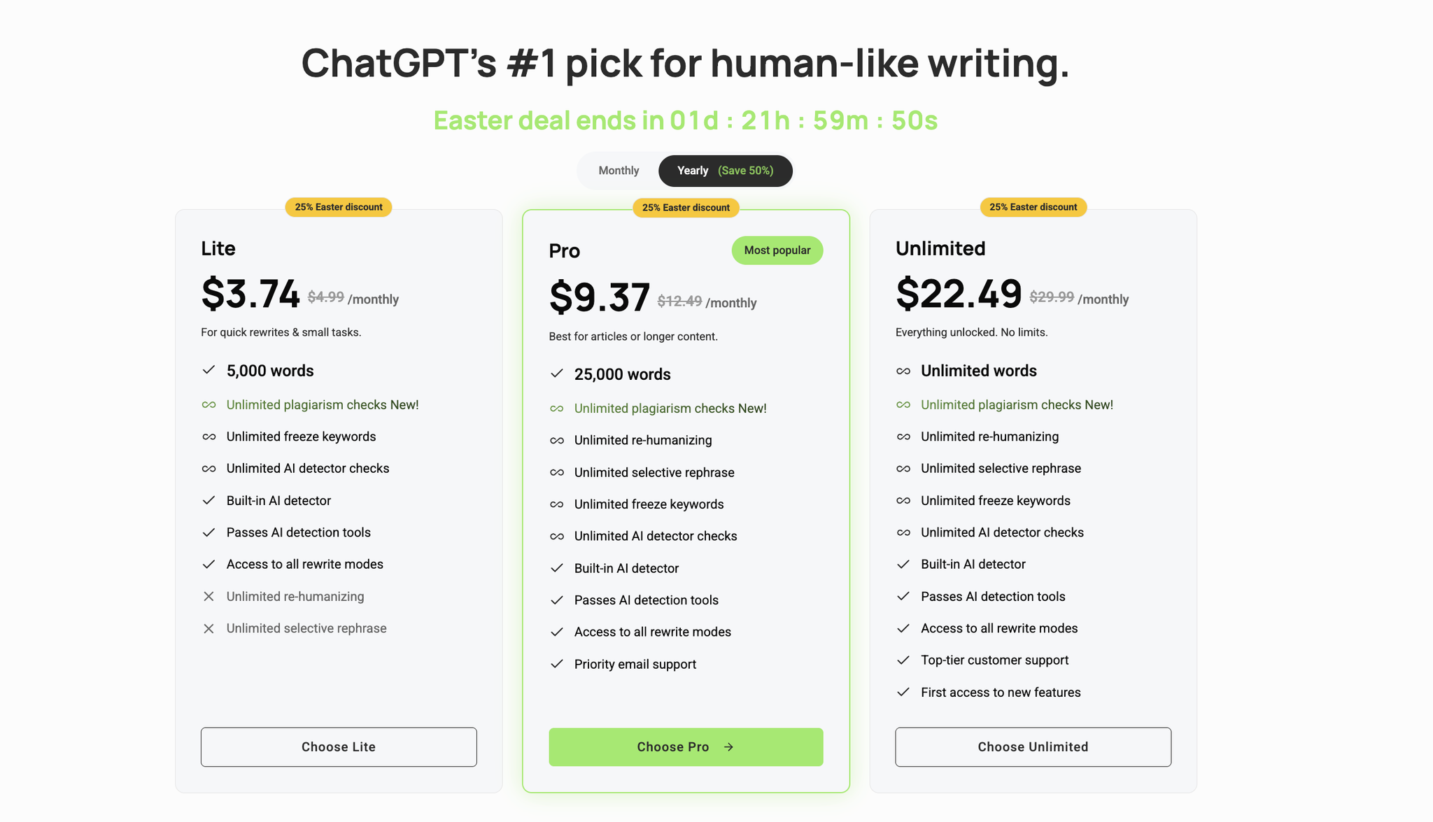 GPTinf Pricing
