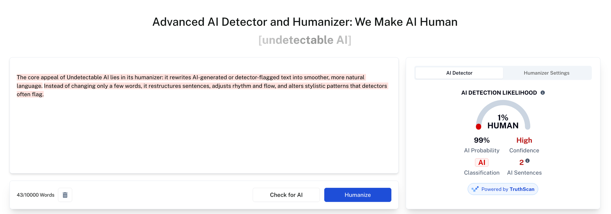 Humanizer / Rewriter