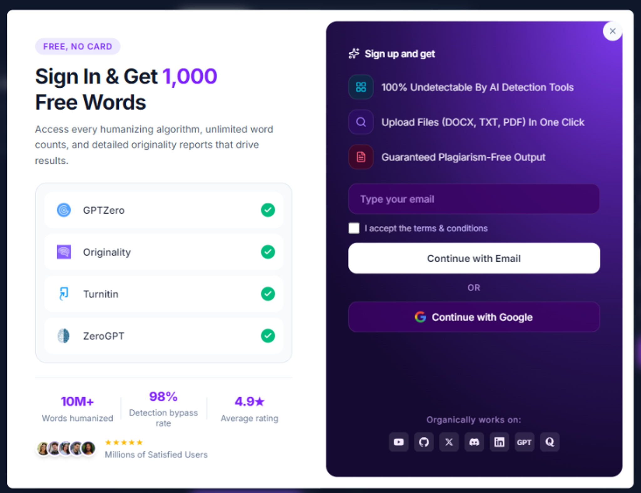 HumanizeAIText.ai-review-sing-up-offer