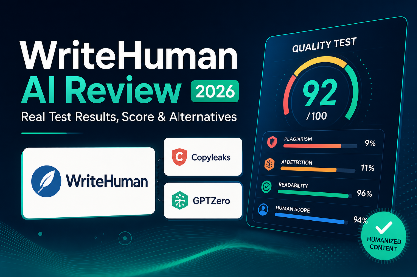 cover image for the blog WriteHuman AI review 2026