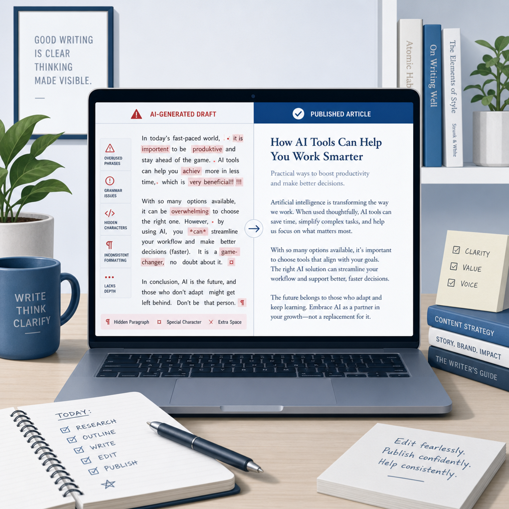 cover image for how to Clean Up AI-Generated Content Before You Publish