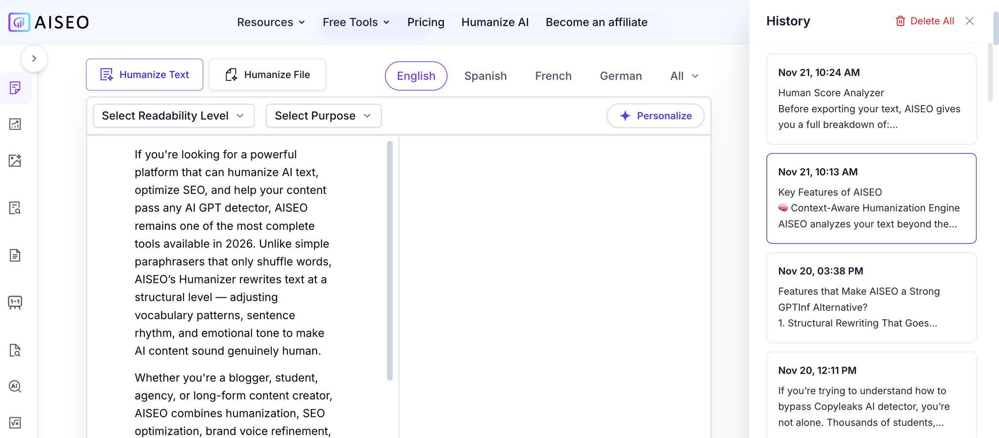 History — View, Compare, and Restore Previous Versions