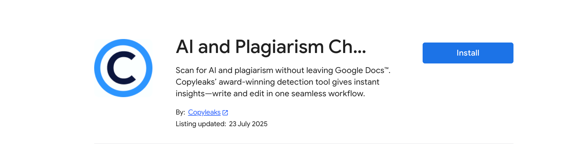 Google Docs Add-on for AI Detection