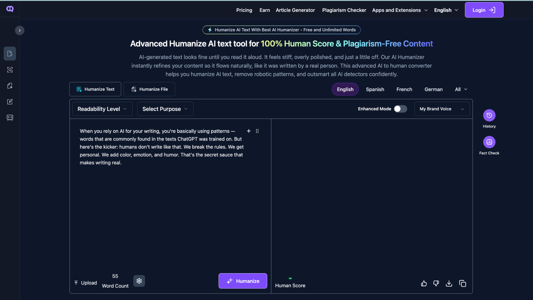 Input Your AI-Generated Text