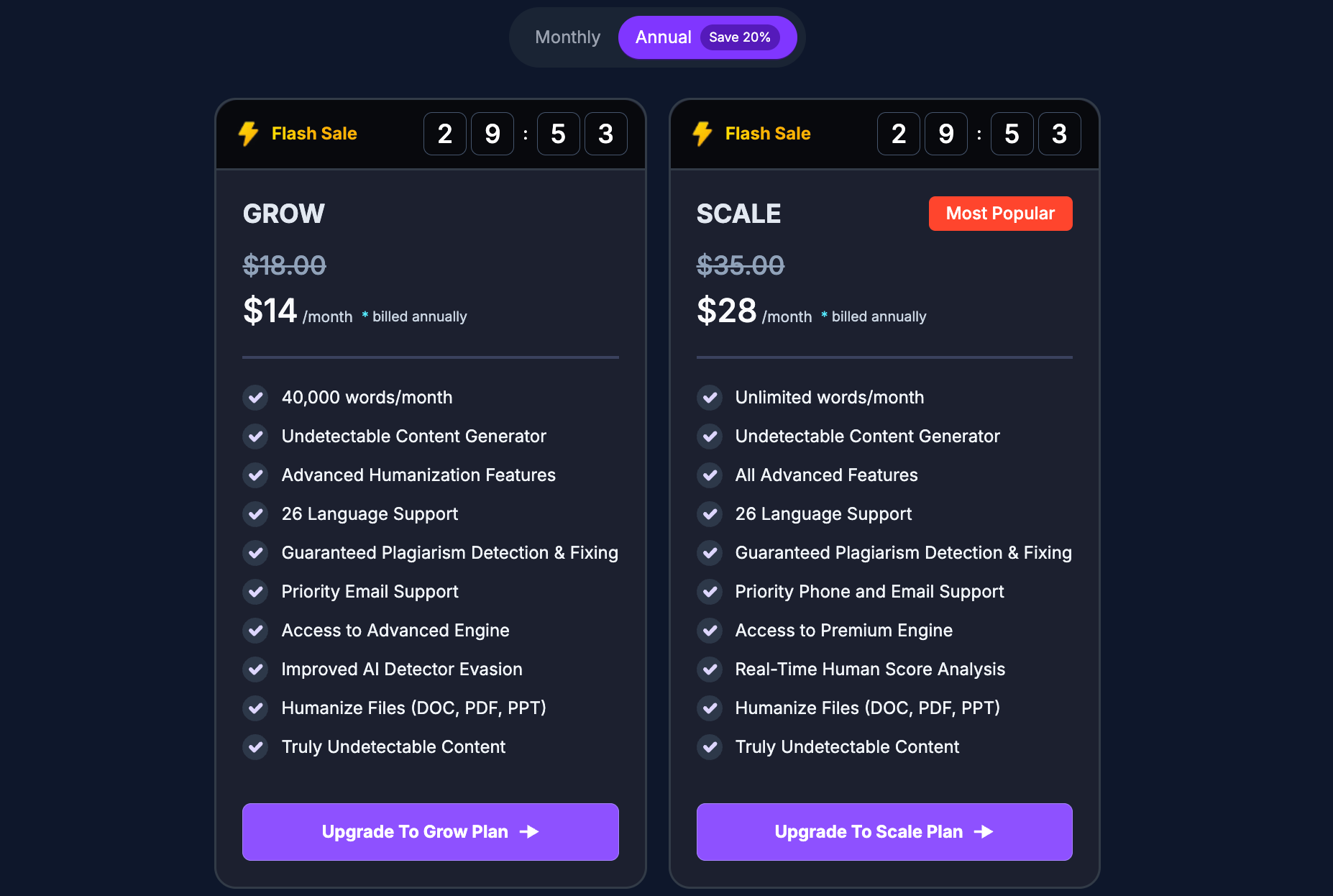 Humanizeaitext Pricing