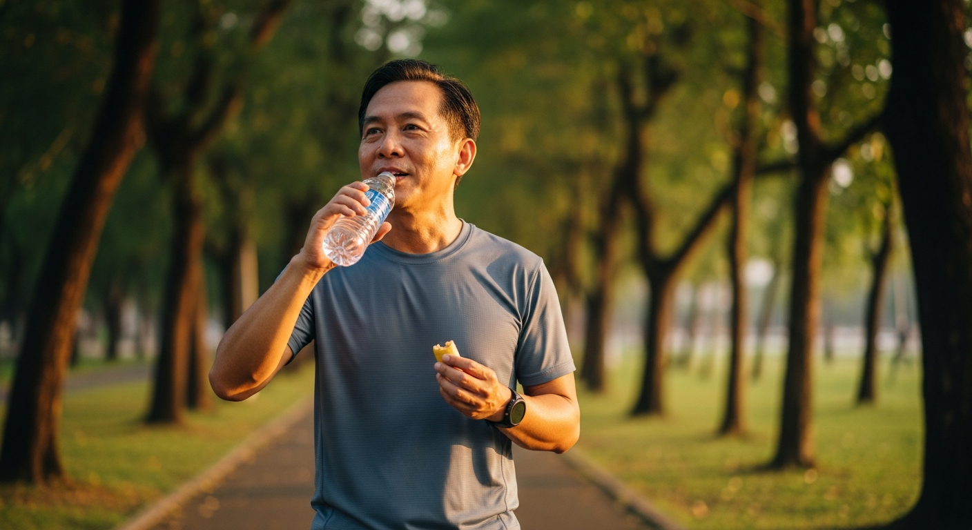 Uống đủ nước để duy trì chỉ số nhịp tim khi nghỉ chạy bộ ổn định