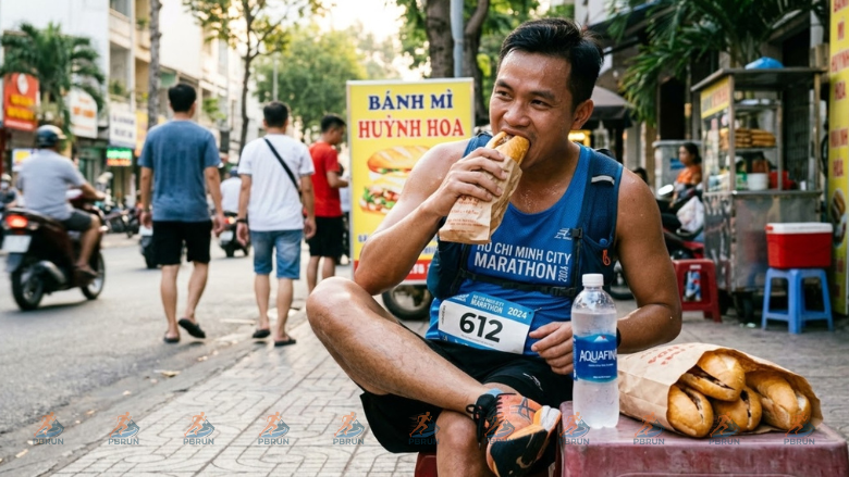 Không nên ăn no trước khi chạy bộ để tránh sốc hông