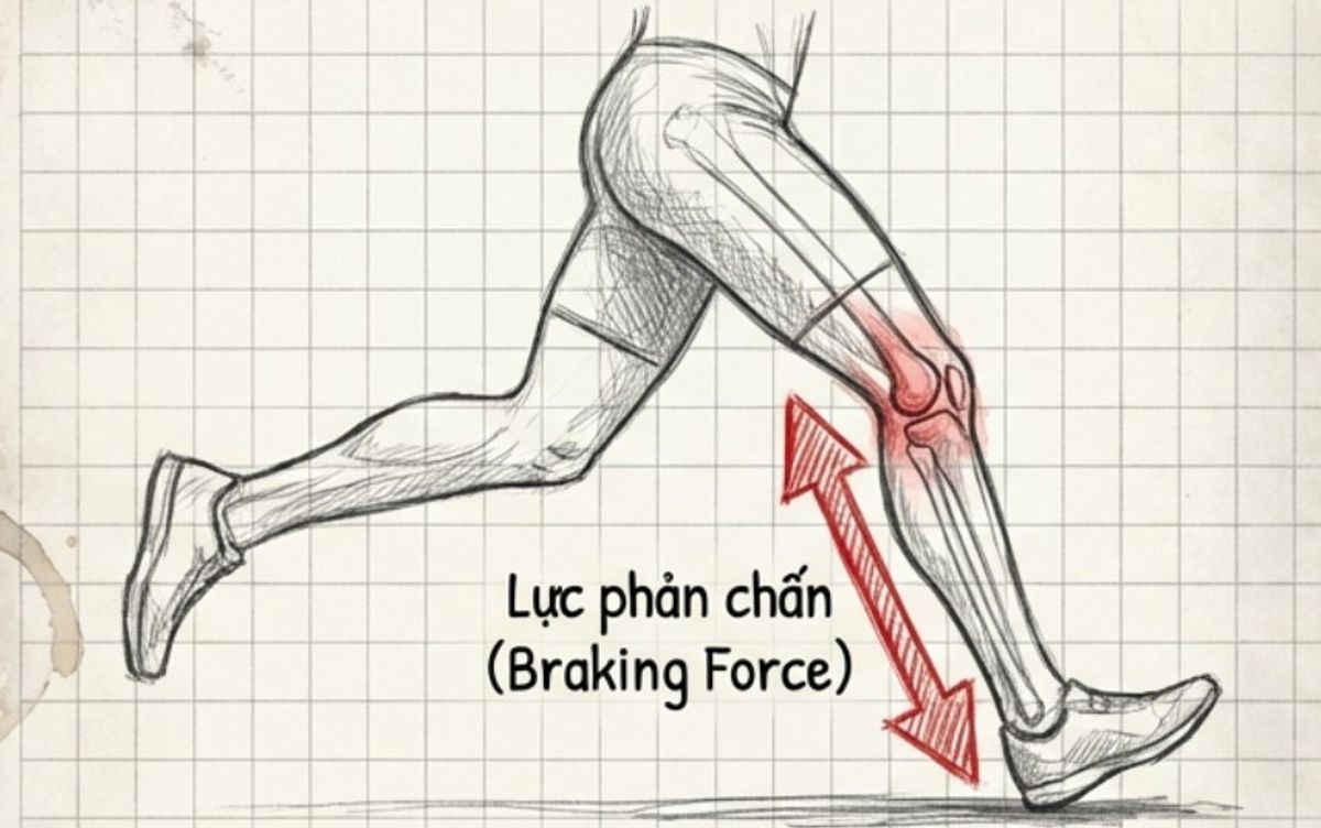 Lỗi vươn chân quá dài khi chạy bộ: bàn chân nên tiếp đất gần ngay dưới hông