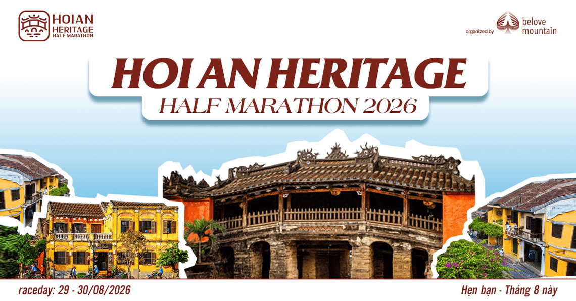 Giải Hội An Heritage Half Marathon 2026 chạy qua phố cổ Hội An, Quảng Nam