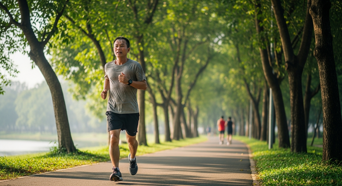 Người mới bắt đầu chạy bộ theo giáo án 5km trên đường phố