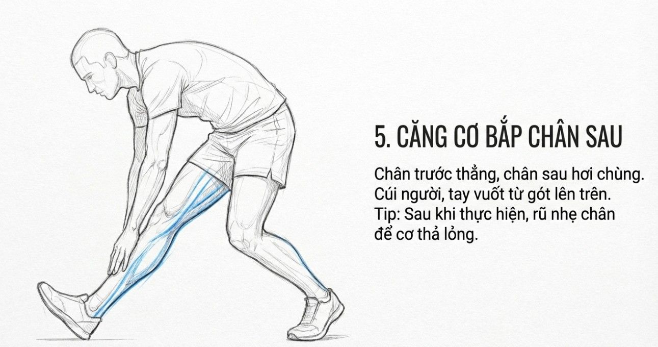 giãn cơ bắp chân đùi sau