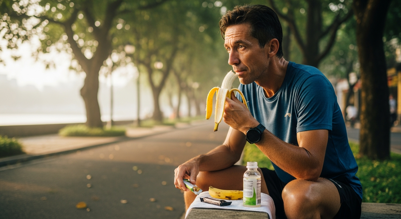 Có thể ăn chuối trước khi chạy bộ