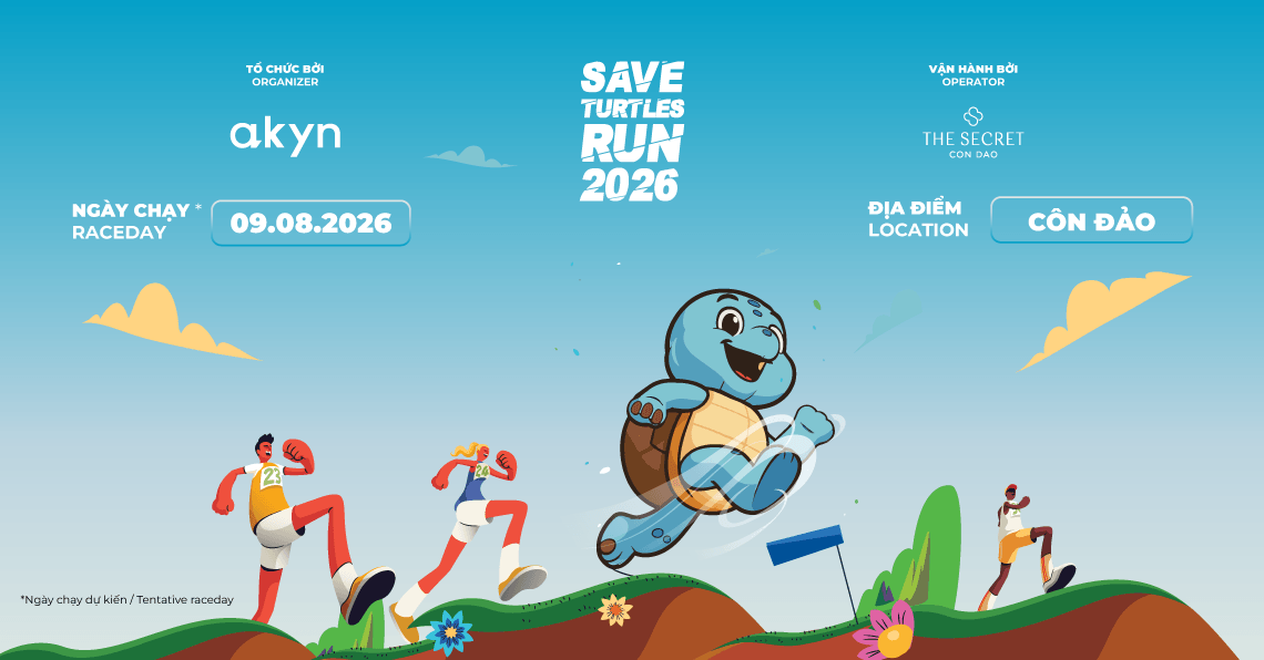 Giải Chạy Bộ Vì Rùa Biển 2026 (Save Turtles Run) tại Côn Đảo — gây quỹ bảo tồn rùa biển