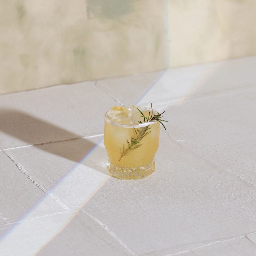 Sour, sweet, and spicy mezcal cocktail