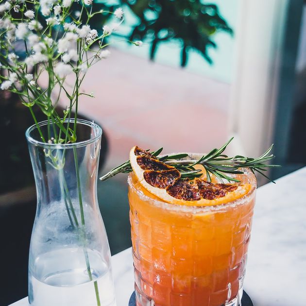 Citrus Kombucha Mezcal Cocktail