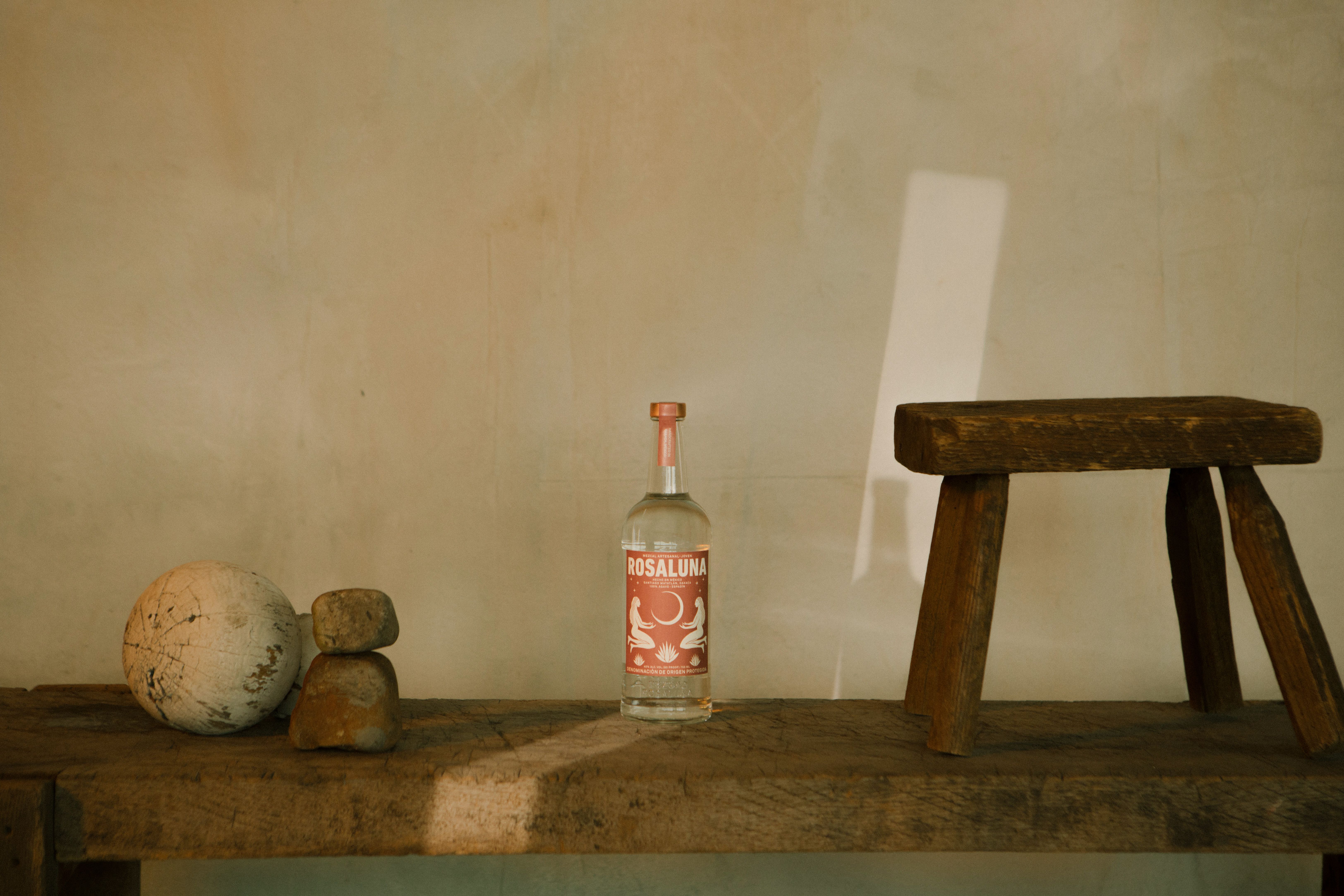 Rosaluna mezcal bottle