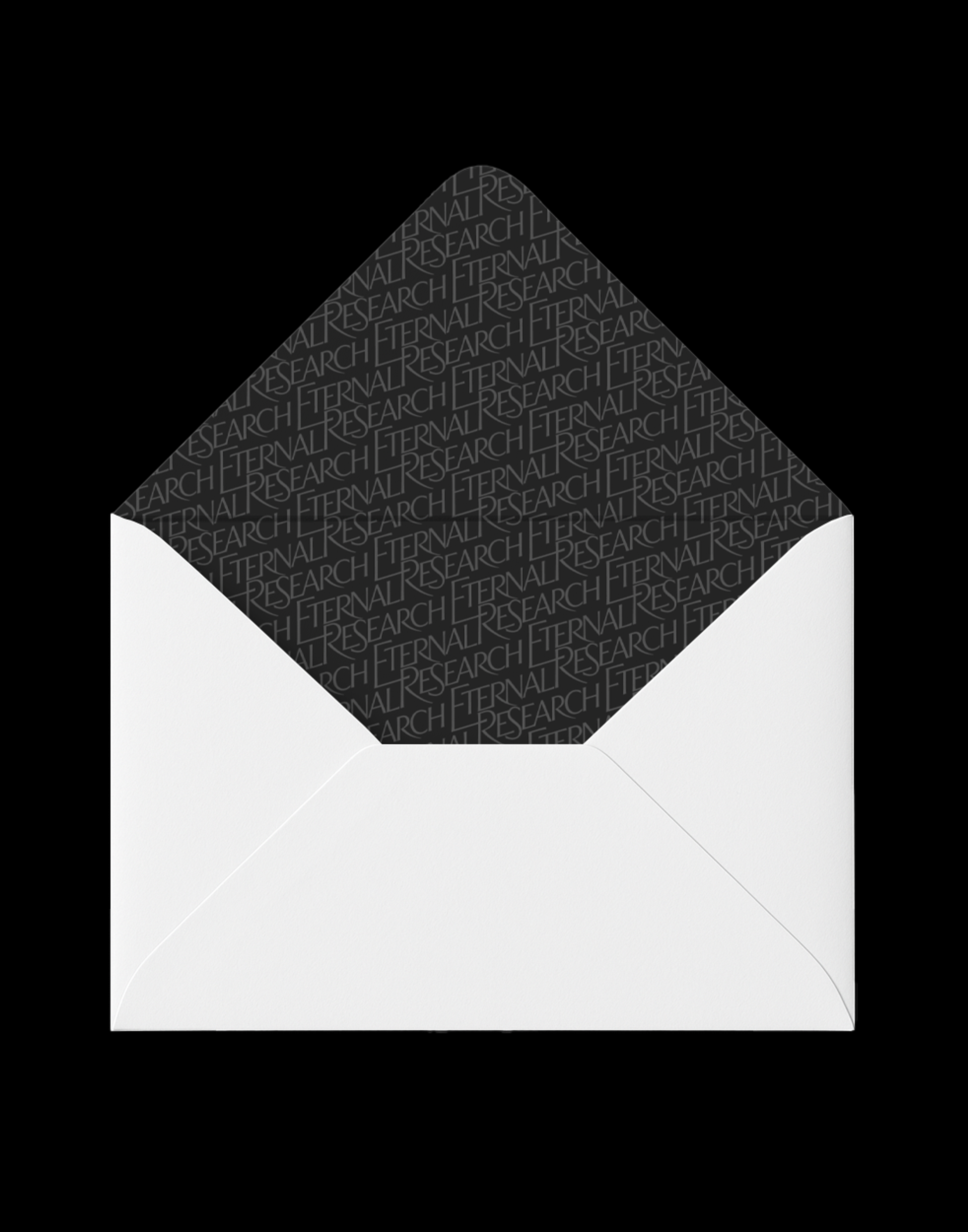 envelope with black logo liner. Copyright Cotton Design, Talia Cotton