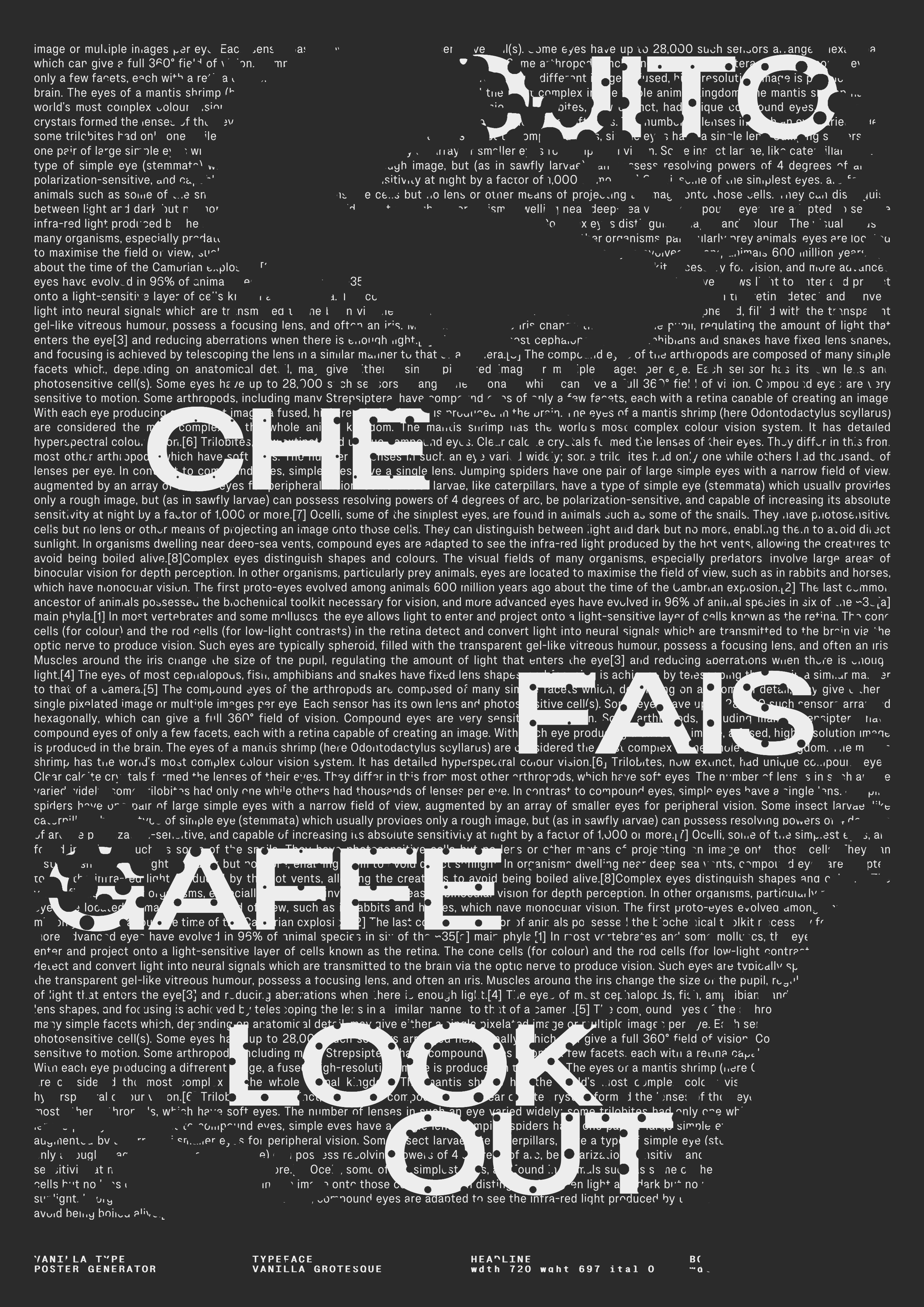 French/English text with “Fais Waffle Lock Out.”. Copyright Cotton Design, Talia Cotton