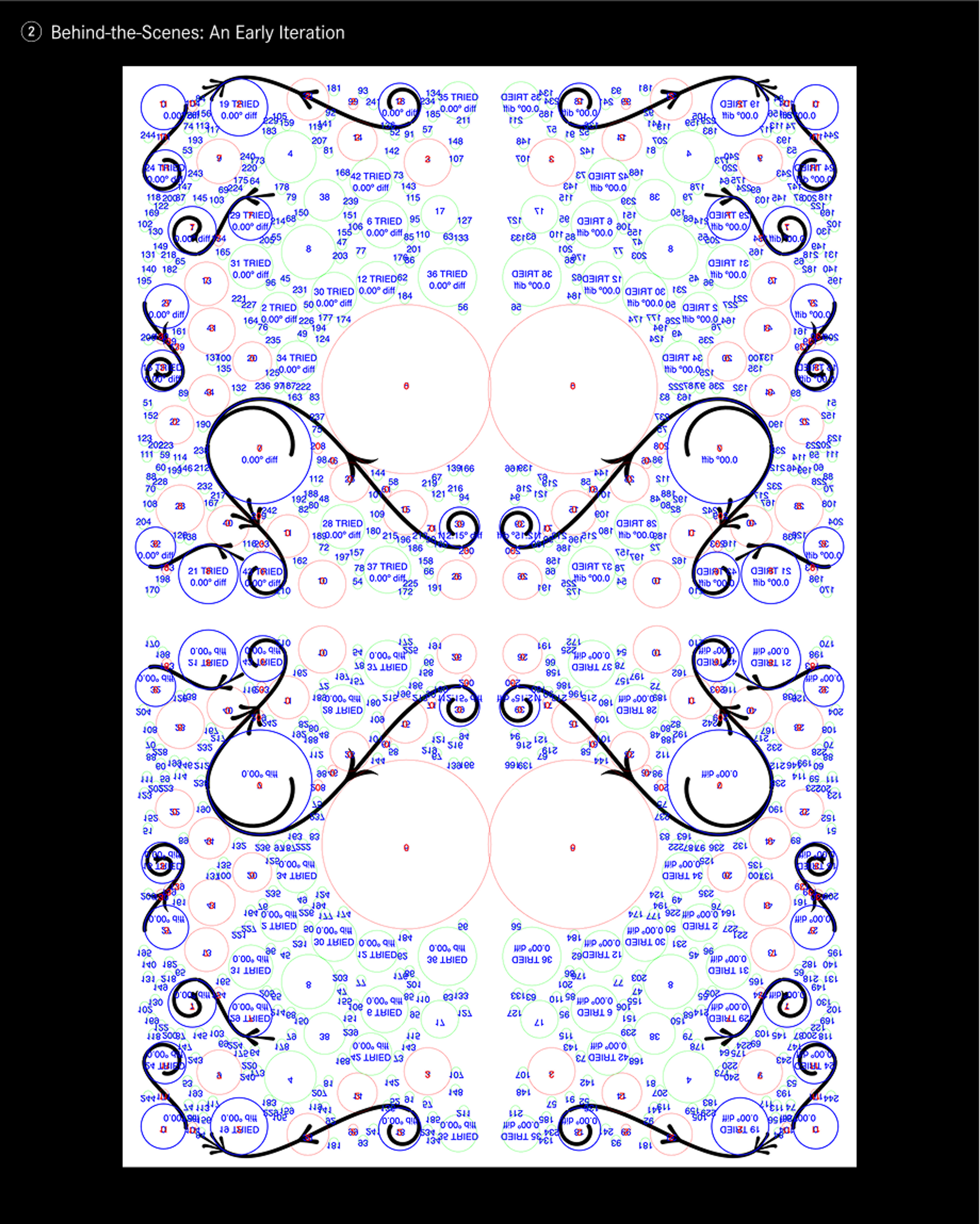 blue and black text and patterns . Copyright Cotton Design, Talia Cotton