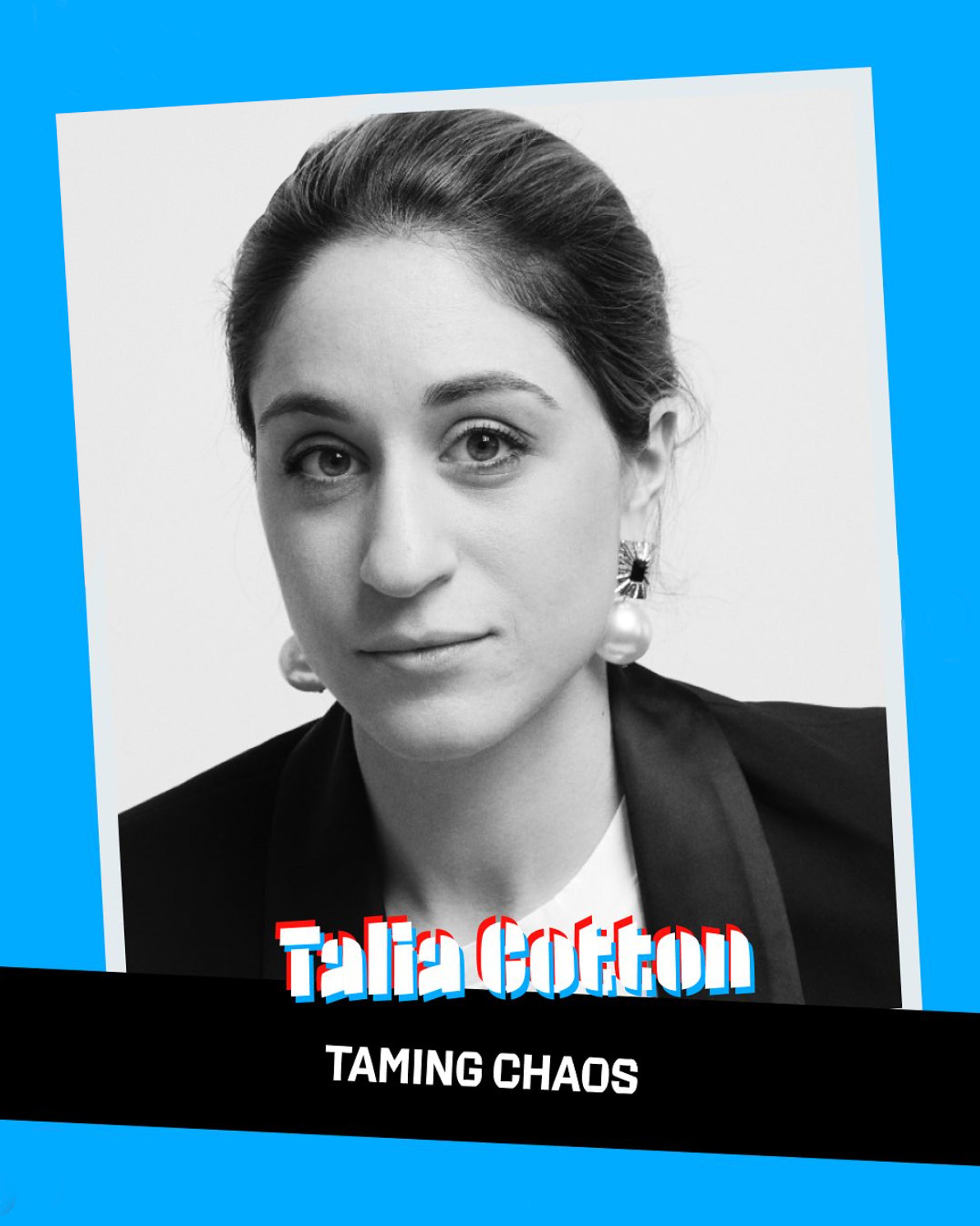 Talia Cotton will speak at Typographics 2025 about "Taming Chaos," exploring the tension between control and chaos in contemporary creative practice. 