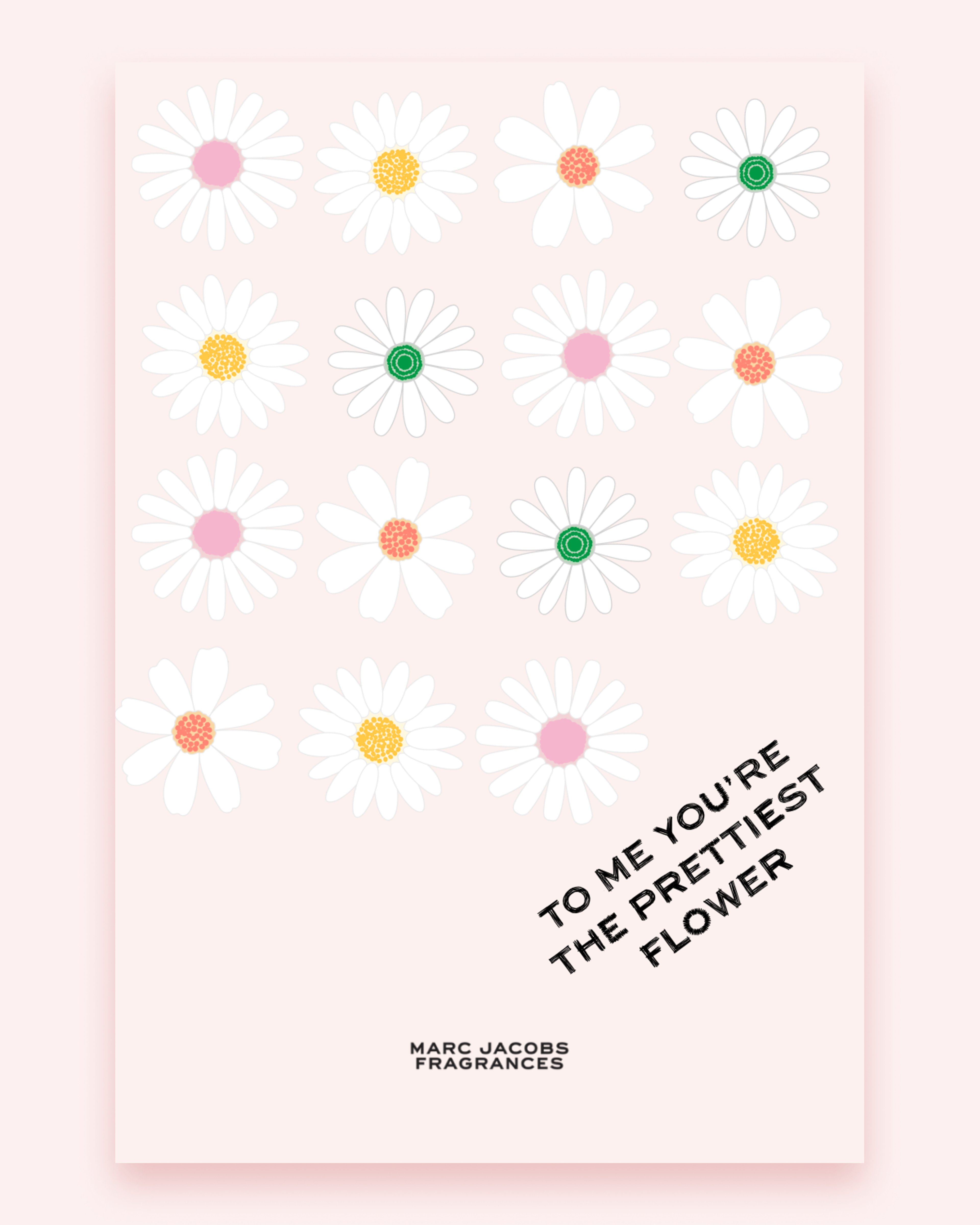 Cute stickers and letters on pink background. Copyright Cotton Design, Talia Cotton