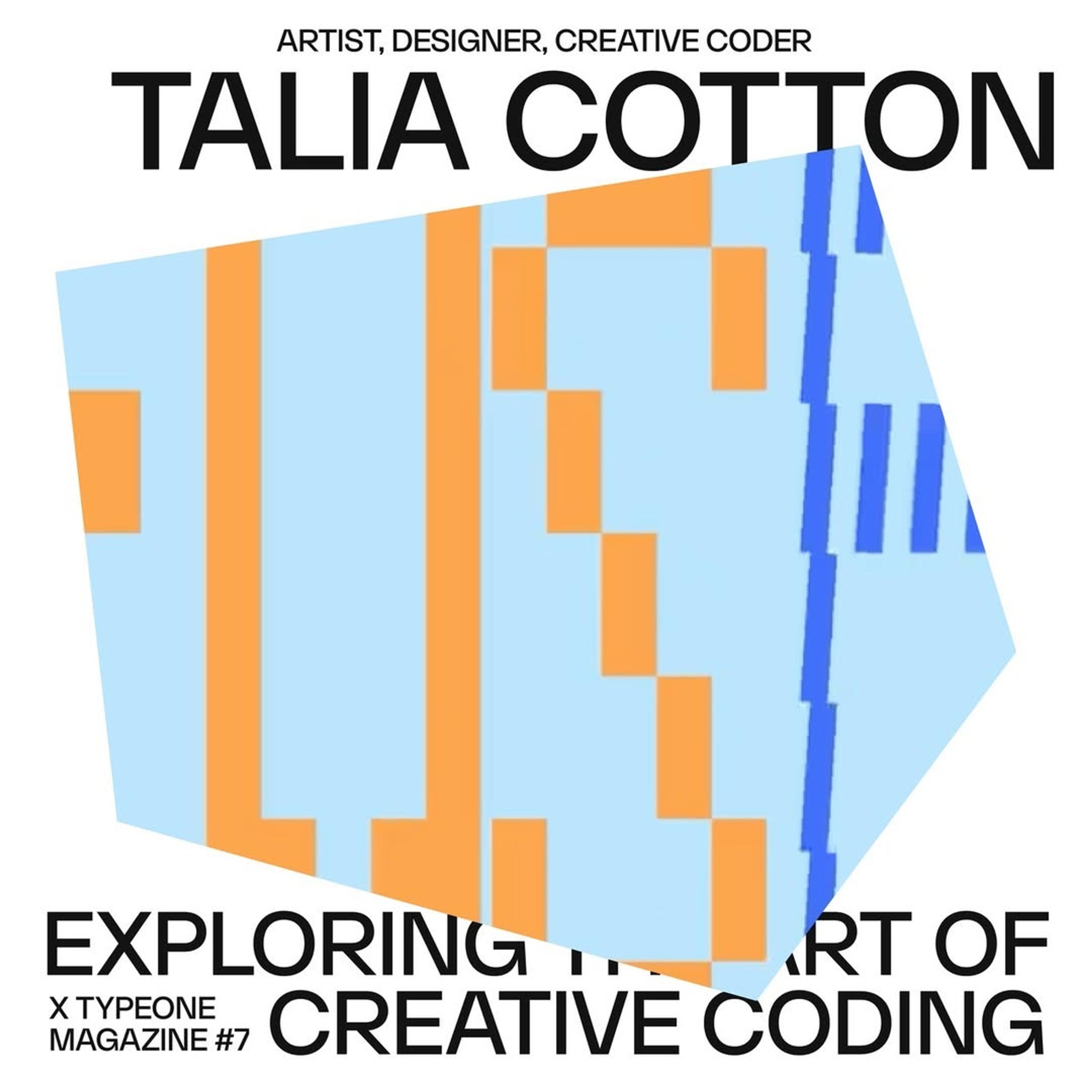 Talia Cotton to speak at the TYPEONE Magazine Launch in New York City at The One Club for Creativity