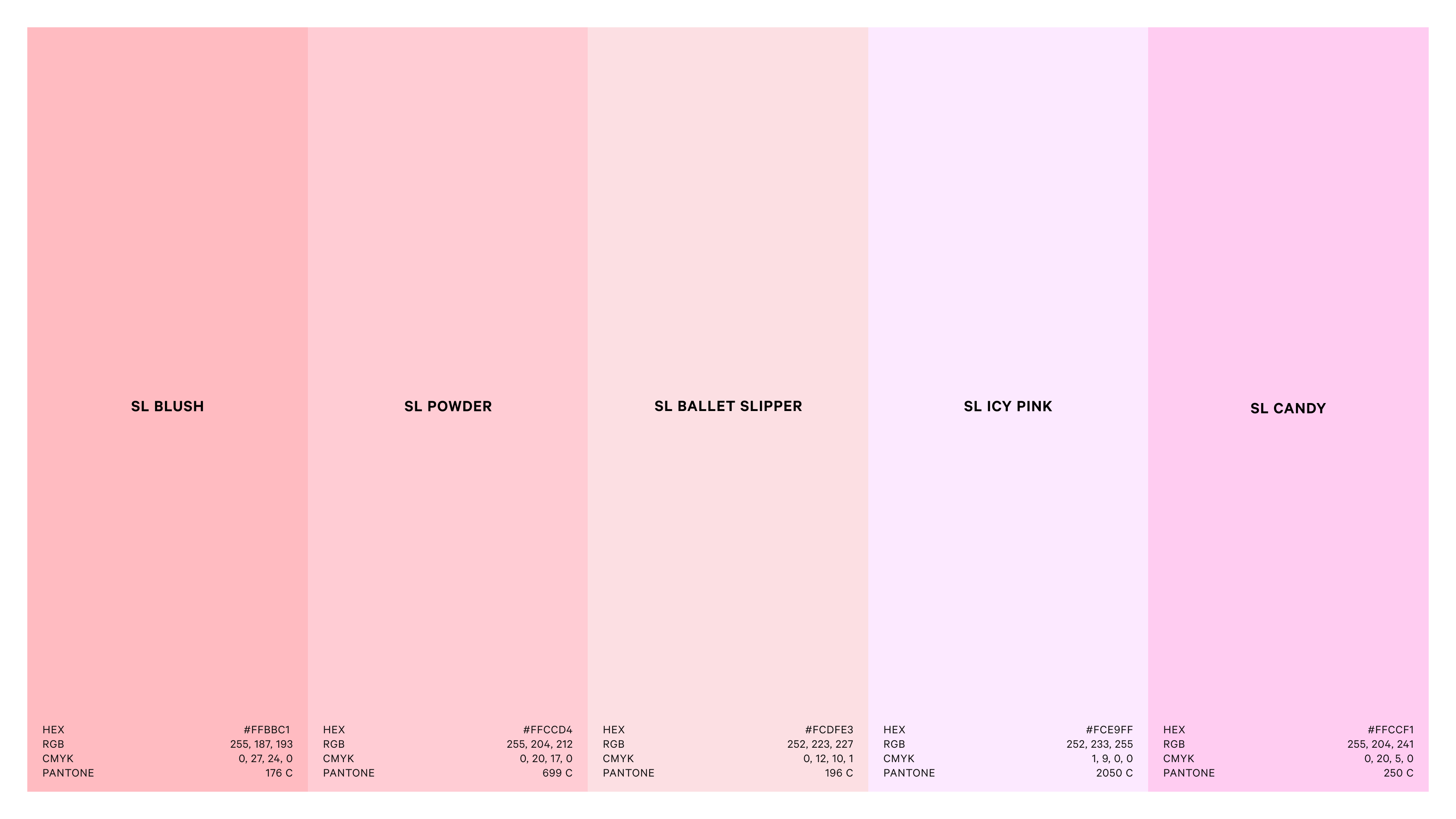 Sandy Liang pink color palette. Copyright Cotton Design, Talia Cotton