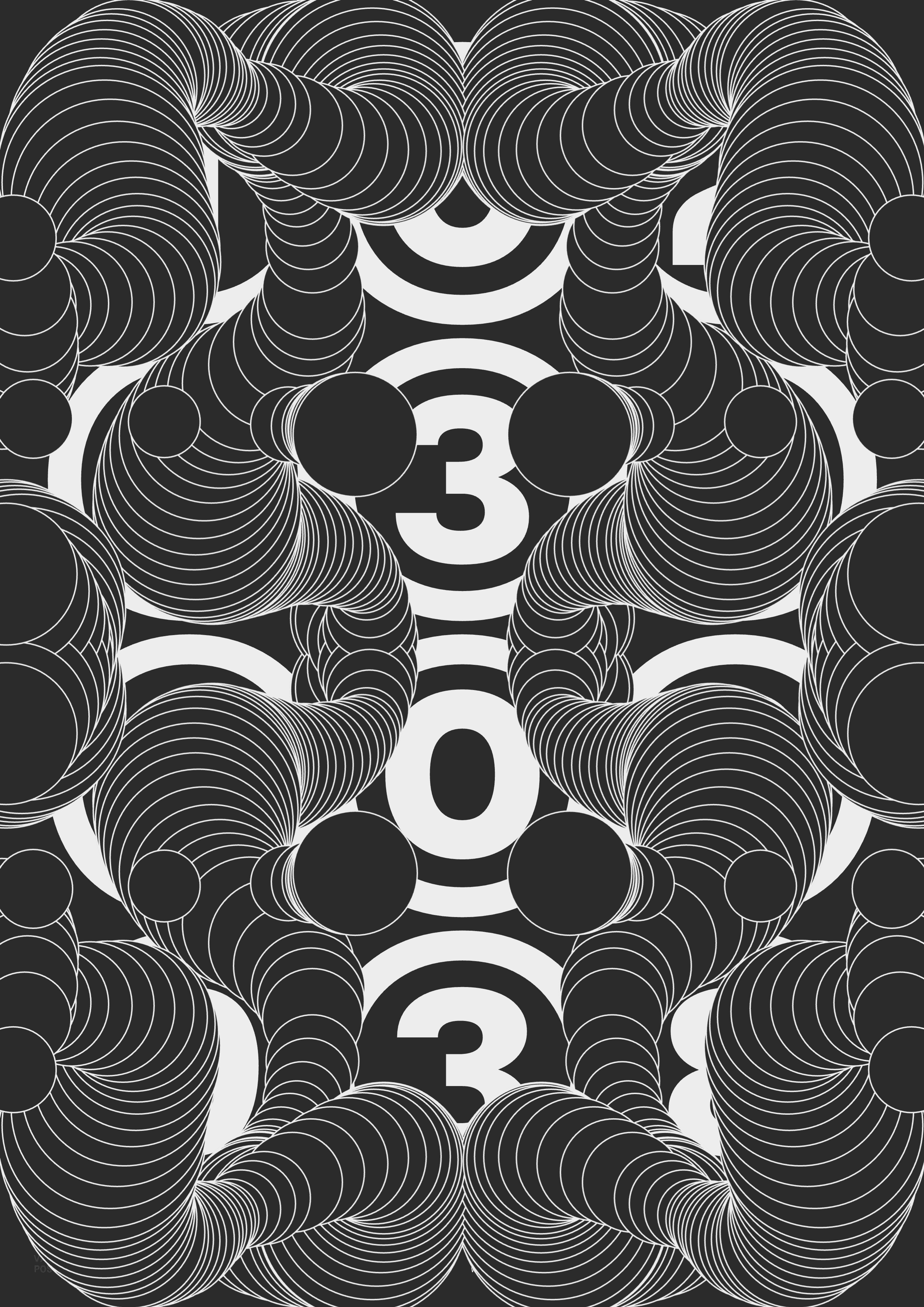 Symmetrical mirrored abstract floral collage.. Copyright Cotton Design, Talia Cotton