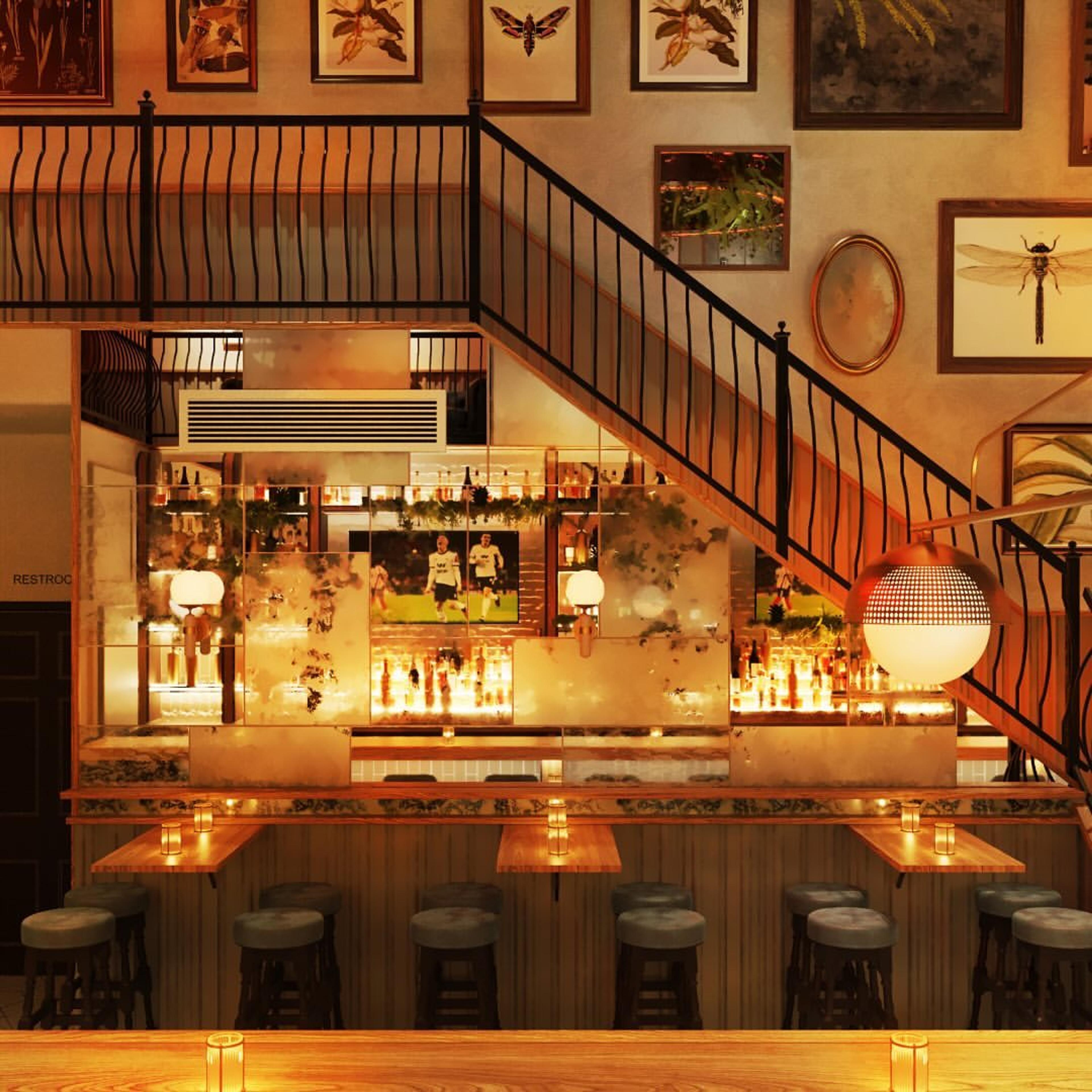 inside of a restaurant. Copyright Cotton Design, Talia Cotton