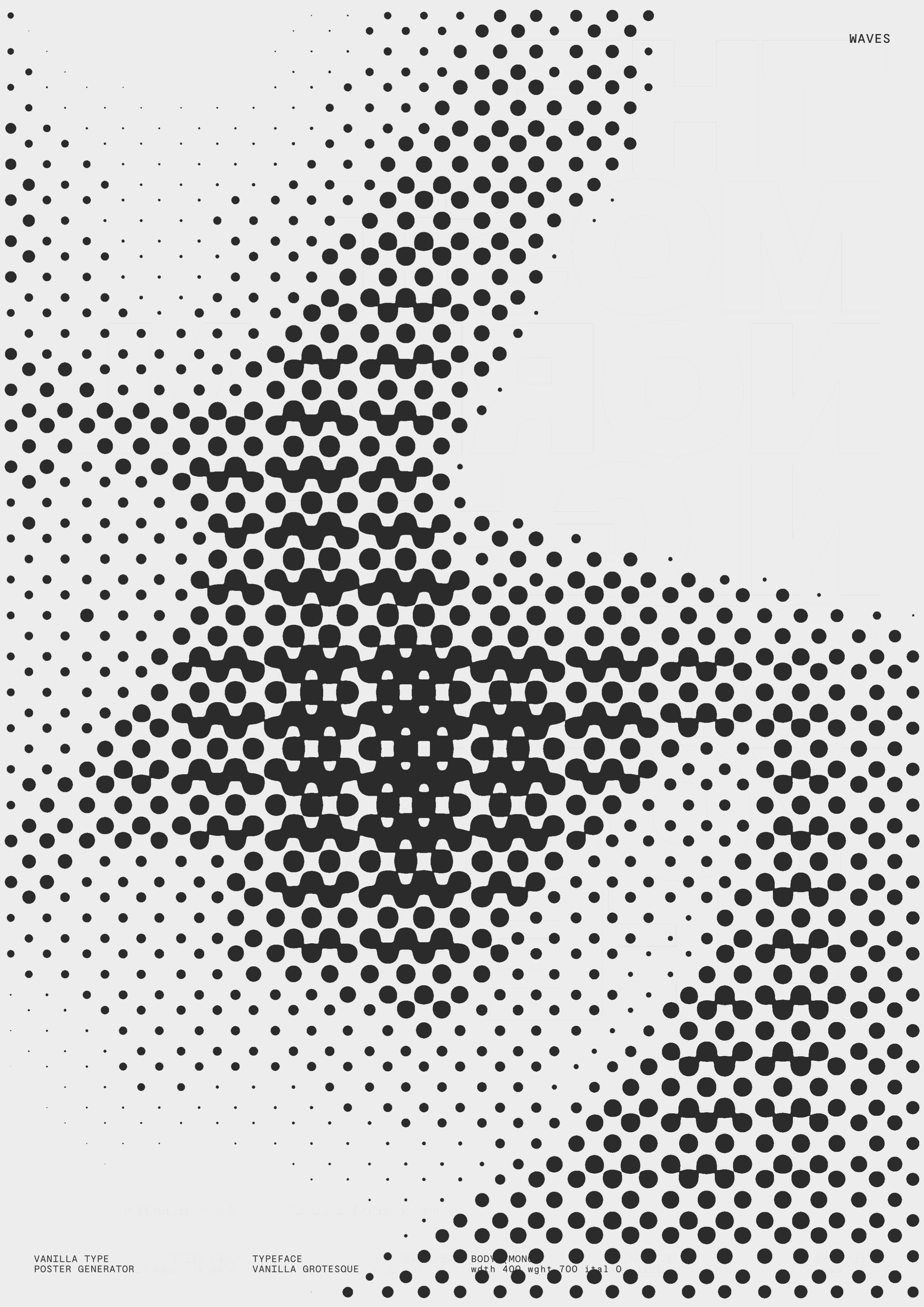 Abstract halftone pattern with distorted shapes.. Copyright Cotton Design, Talia Cotton