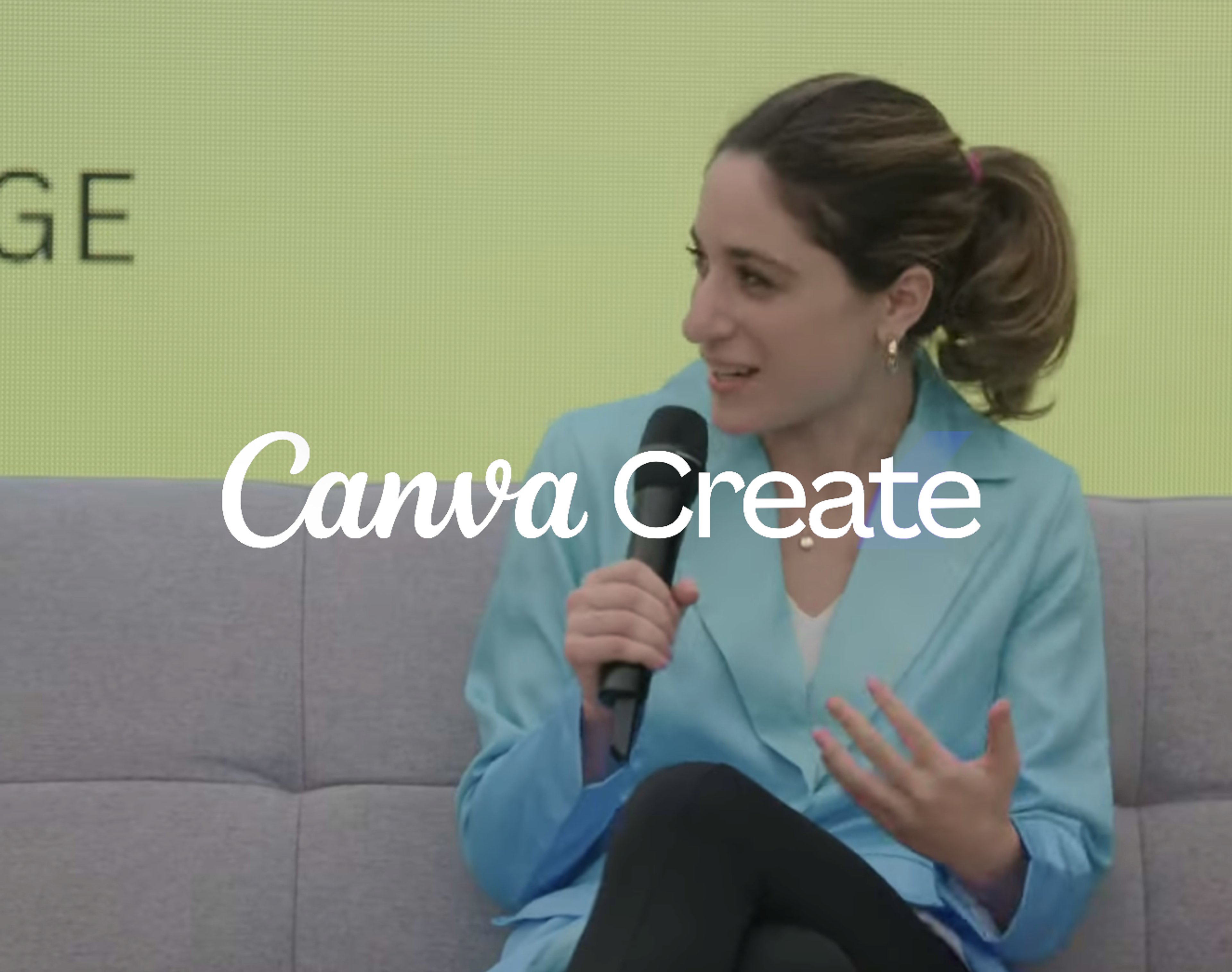 At Canva Create: Work Redesigned, Talia Cotton discusses Rebranding at Scale with JKR's Lee Rolston and Accept and Proceed's Jo Roca, hosted by Mark Wilson