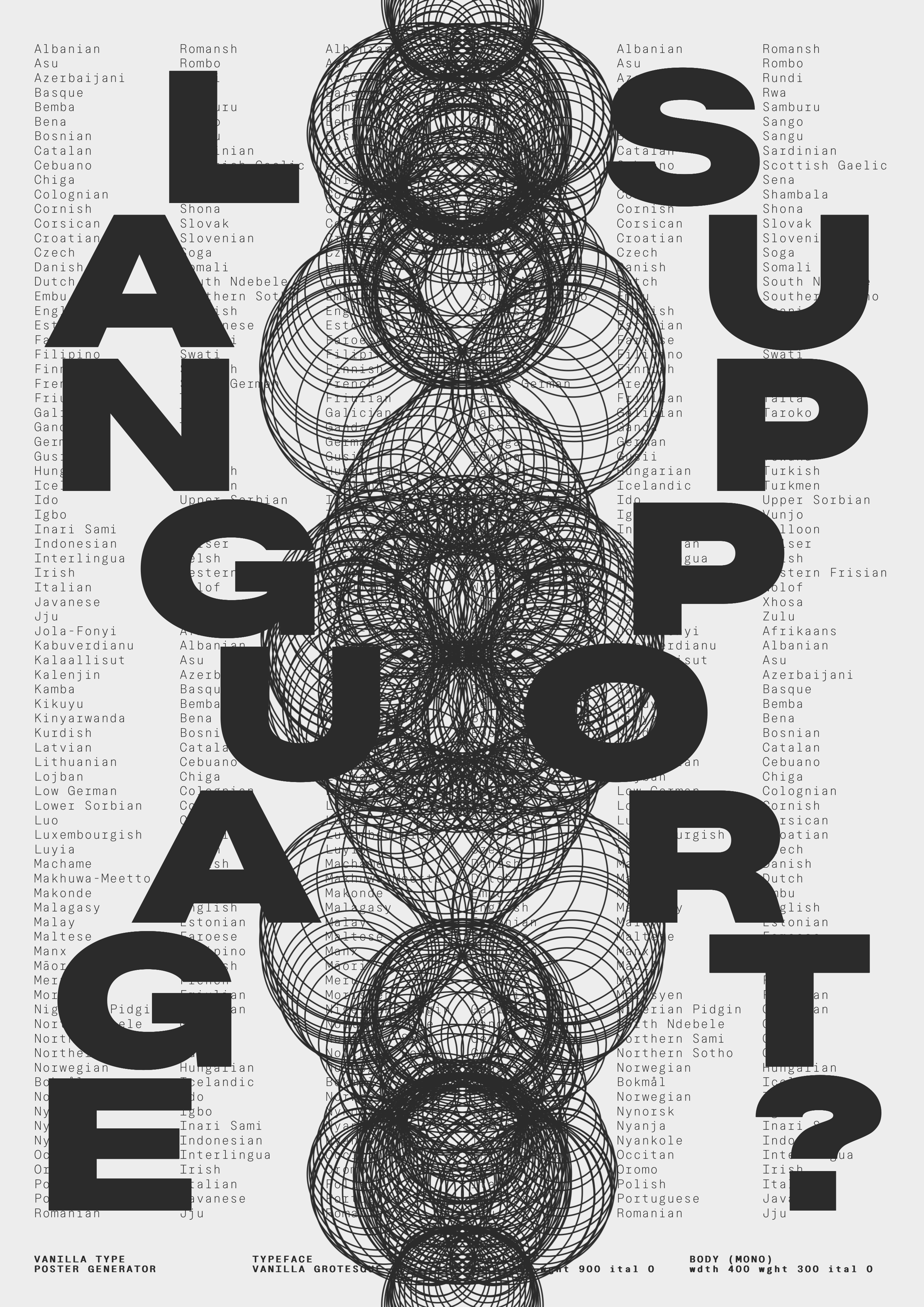 Centered serif text with mirrored baroque illustrations on top/bottom.. Copyright Cotton Design, Talia Cotton