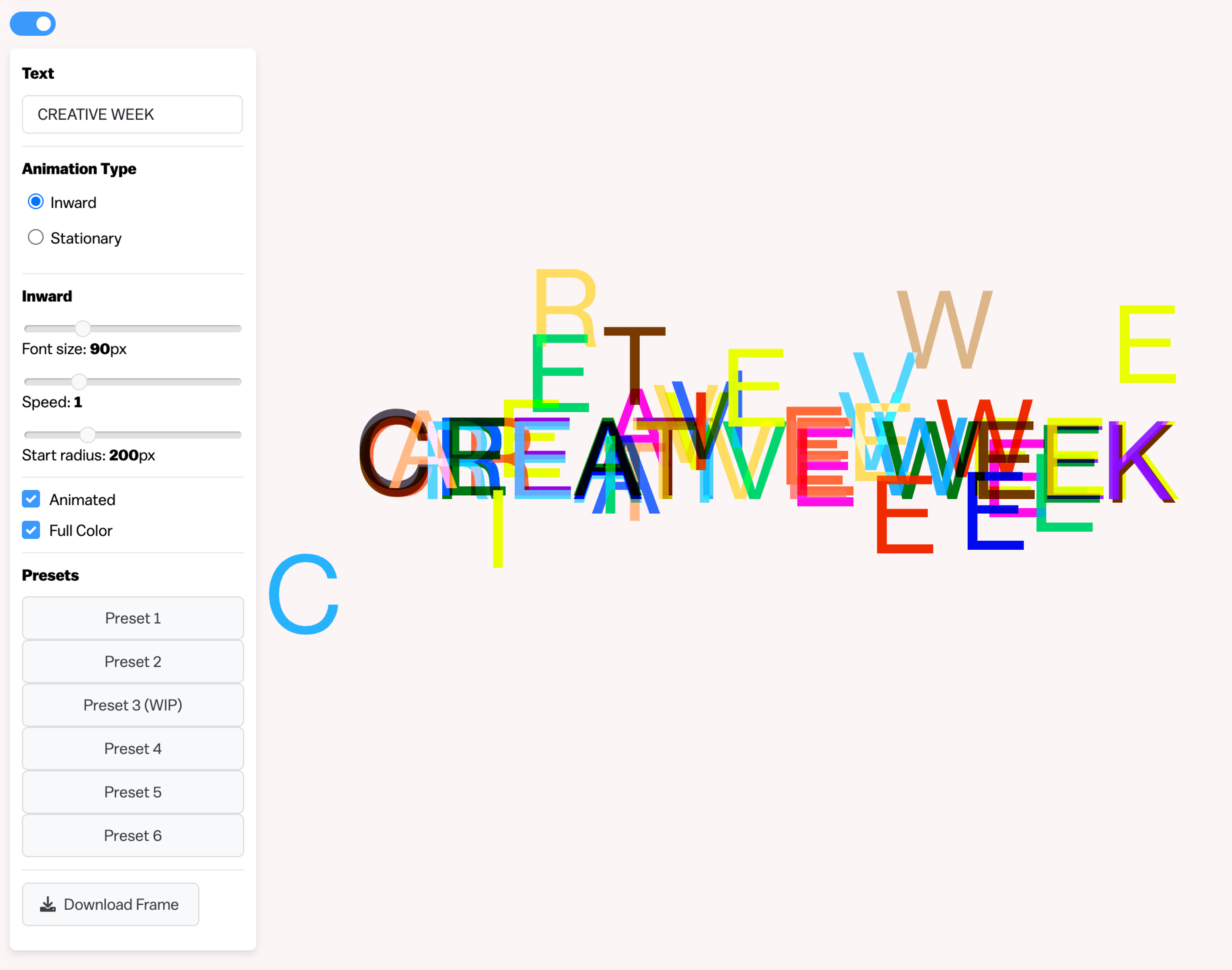 Creative Week Generator