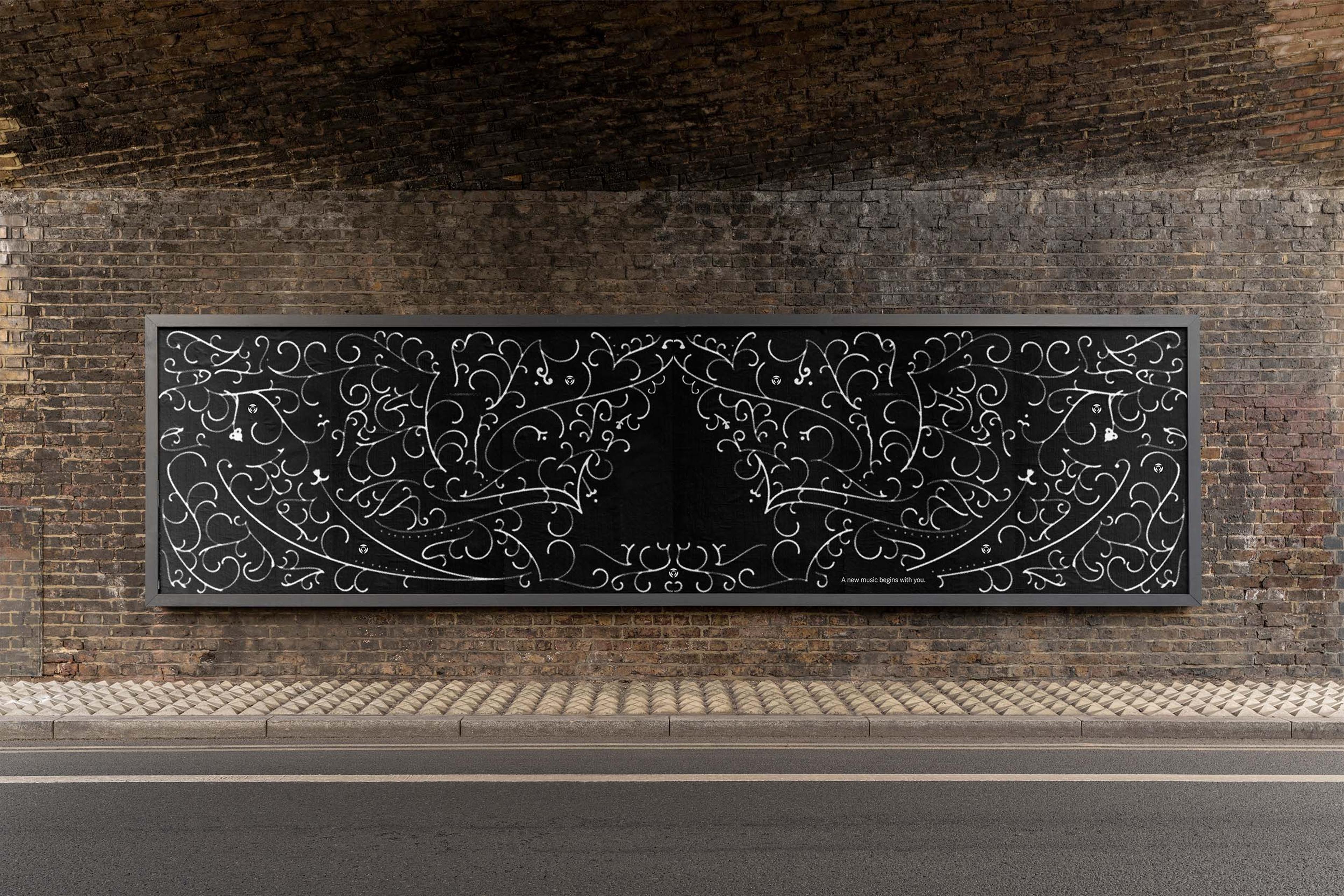 poster on tunnel wall. Copyright Cotton Design, Talia Cotton